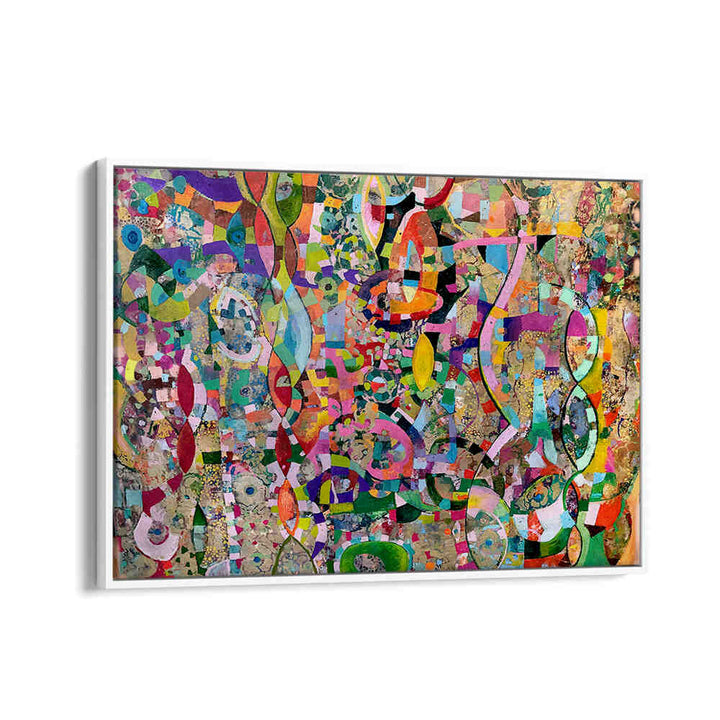 MOVING UP , ABSTRACT PAINTINGS by Whitefloater — vibrant layered color, gestural strokes, fluid gradients on canvas
