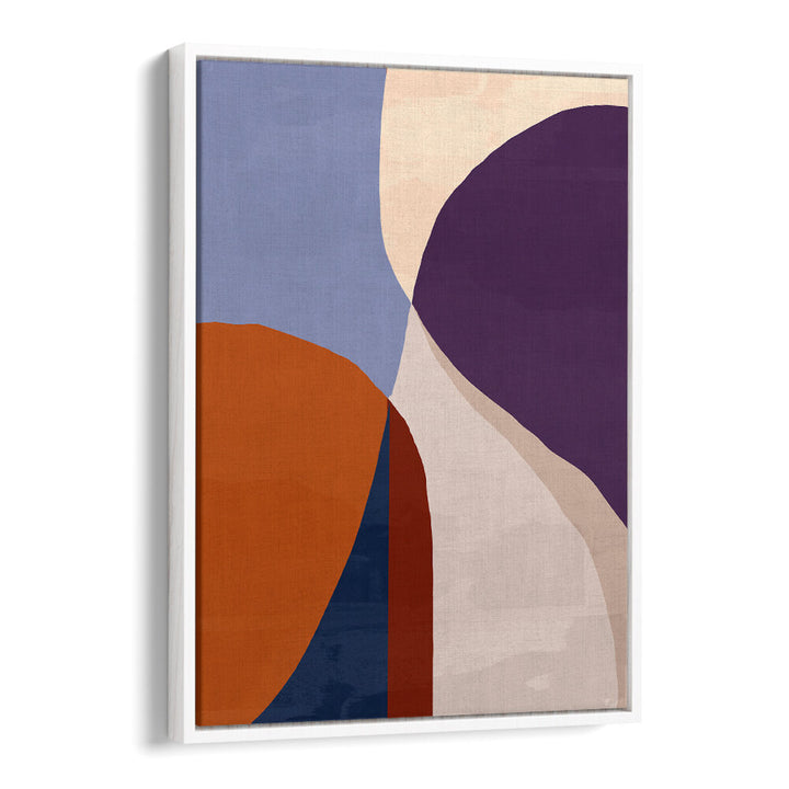 ORGANIC FORMS IN EARTHY AND BLUE TONES , ABSTRACT PAINTINGS