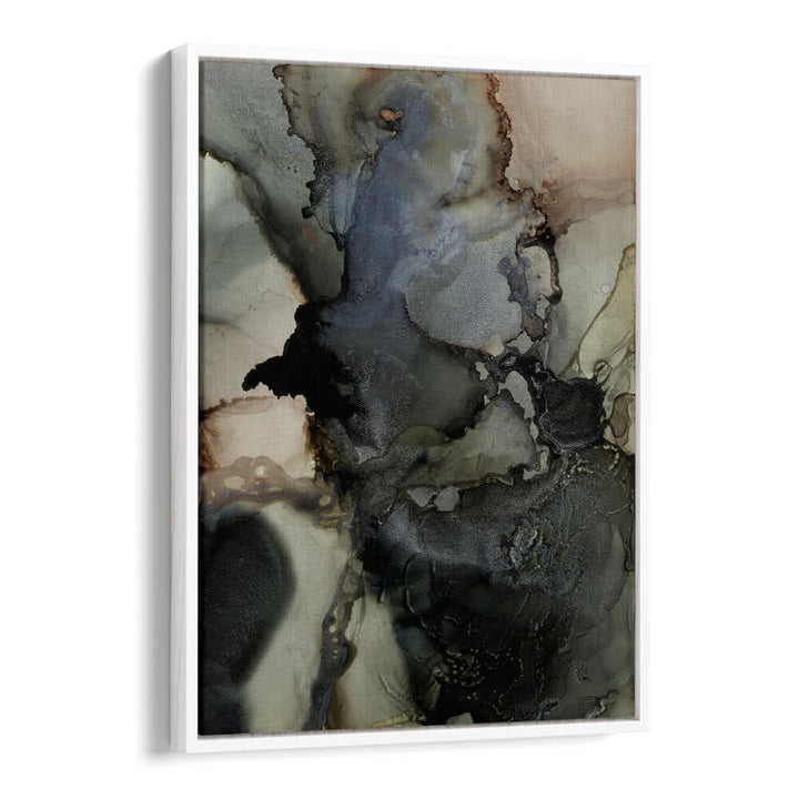 ORGANIC SHAPES WITH BLACK AND GRAY TONES , ABSTRACT PAINTINGS