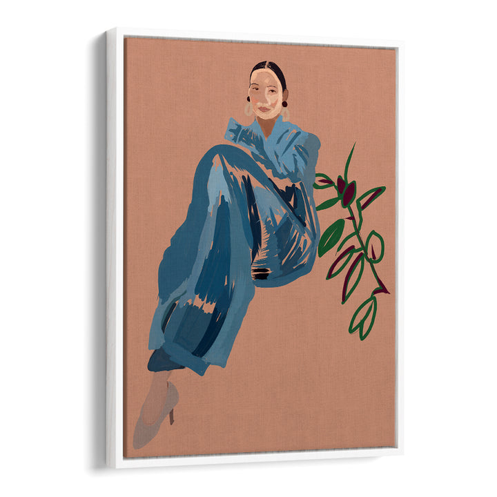 Stylish illustration featuring PAJAMA CHIC II, PORTRAITS, blending comfort and fashion in vibrant colors.