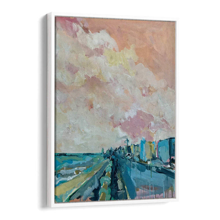 Serene Pastel Skyline Drift landscape paintings enhance any space with their captivating beauty and abstract charm.