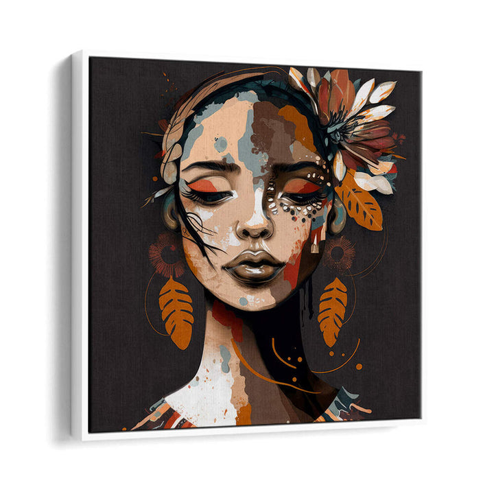 PORTRAIT OF A WOMAN WITH CLOSED EYES , PORTRAITS & FIGURATIVE ILLUSTRATIONS