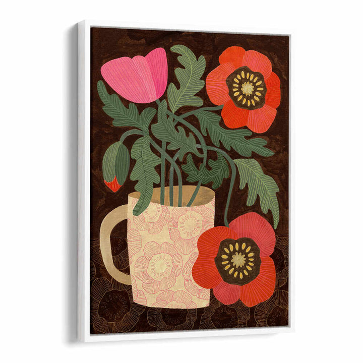 RED POPPIES IN A MUG