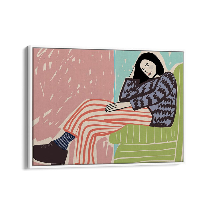 RELAXED WOMAN SITTING