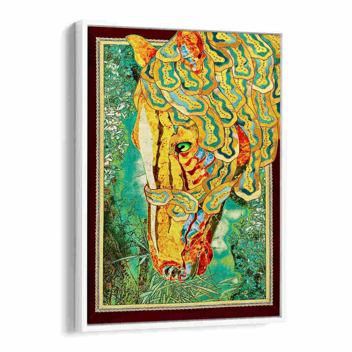 Vibrant RADIANT STALLION, ANIMAL PAINTINGS showcasing a colorful horse design, perfect for art lovers.