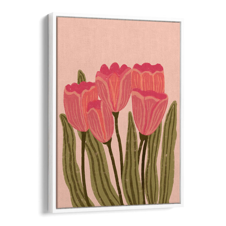 RED TULIPS , FLORAL FLOWER PAINTINGS