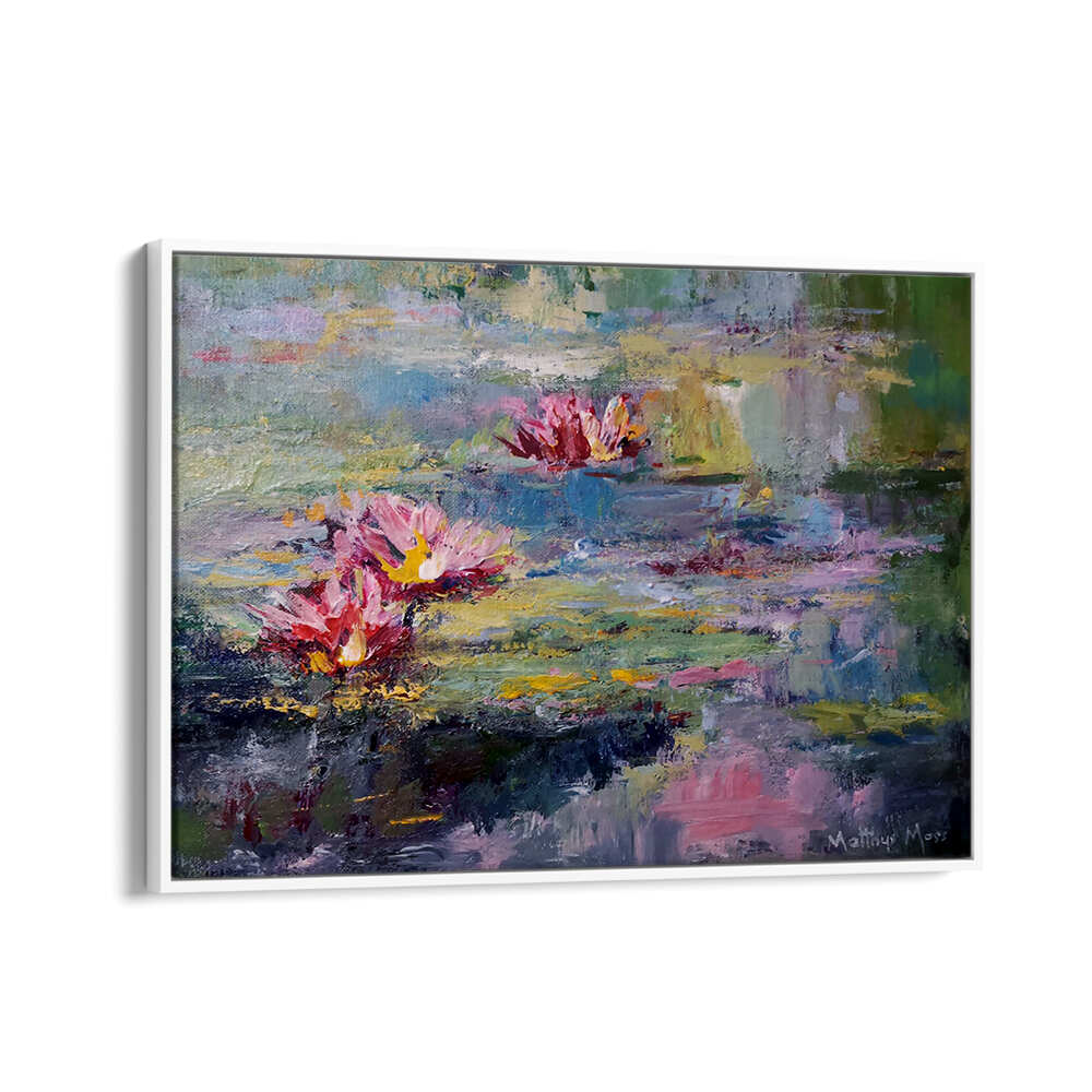 SACRED POND , FLORAL FLOWER PAINTINGS