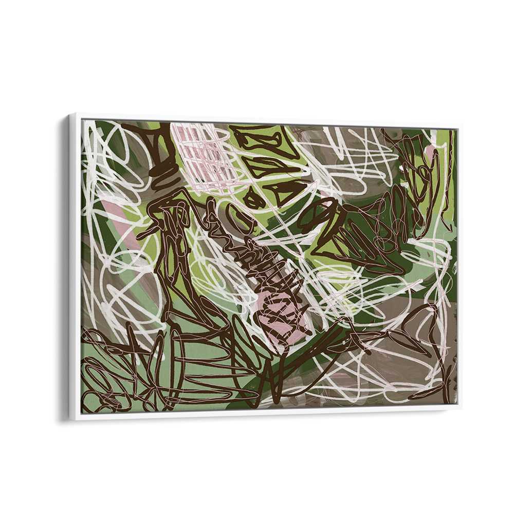 SCRIBBLED GREEN ABSTRACT