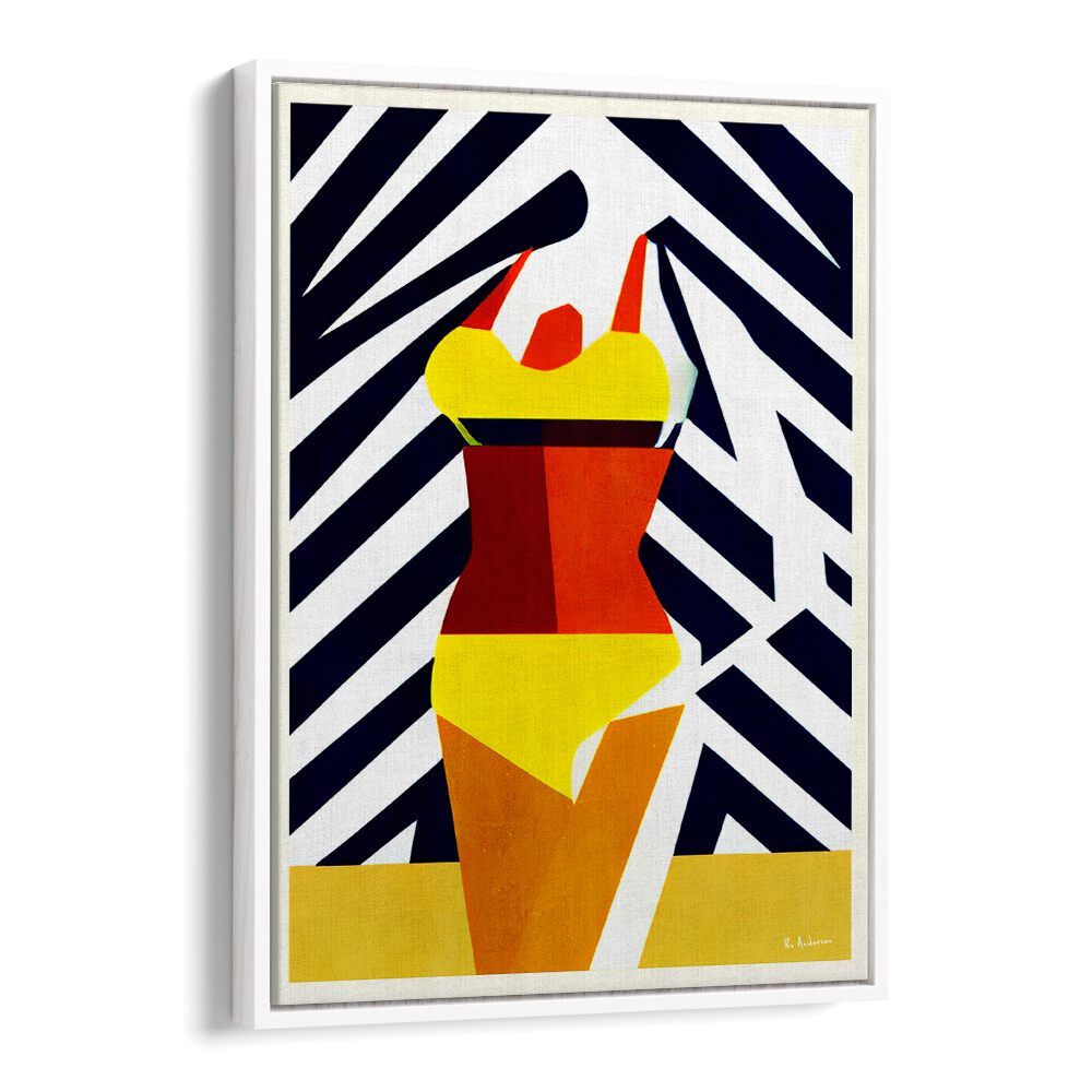 Vibrant BIKINI SUNSHINE DAYS, BEACH PAINTINGS art piece, capturing the essence of summer and beach vibes.