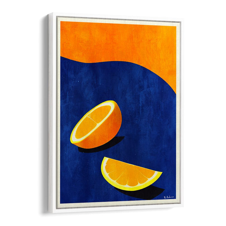 Stylish PETIT DEITUJEUNER, KITCHEN POSTERS featuring vibrant orange and blue design to enhance your kitchen decor.