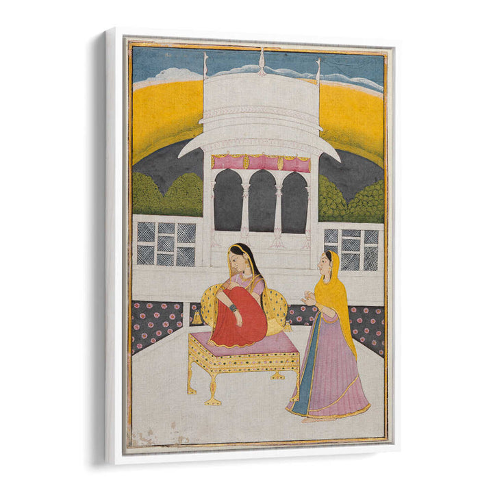 QUIET LONGING IN THE PAVILION , INDIAN ART PAINTINGS