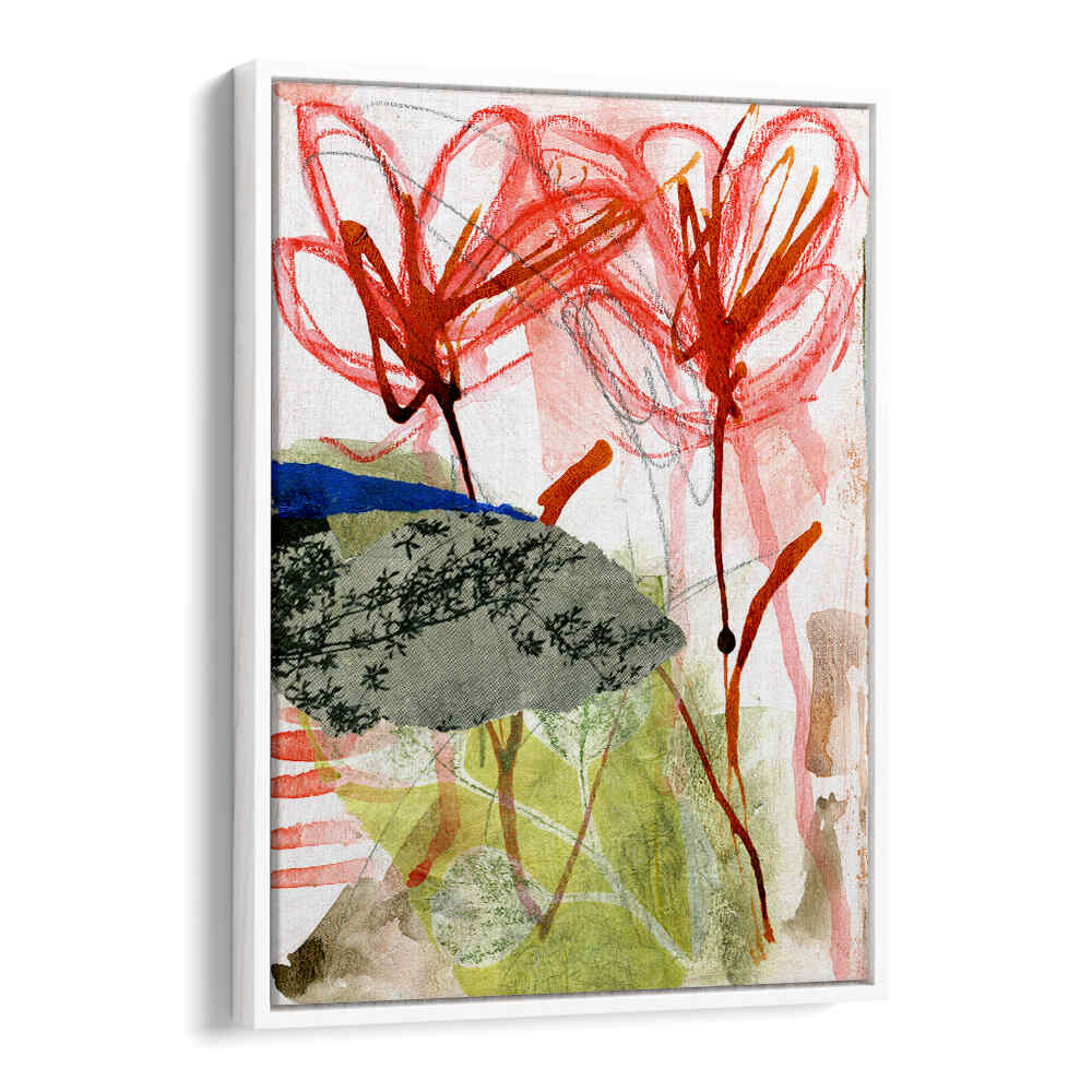 SHE COLORED OUTSIDE , FLORAL FLOWER PAINTINGS