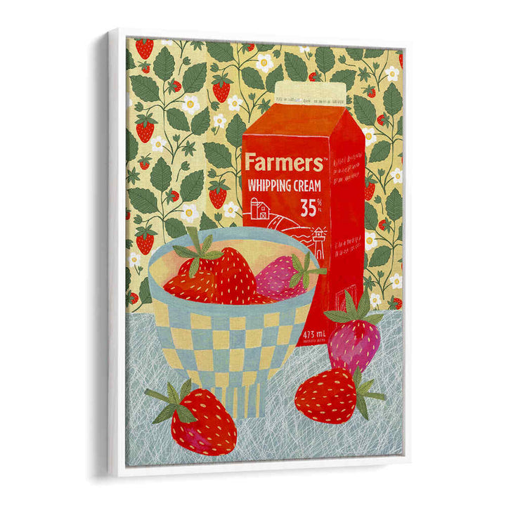 STRAWBERRIES IN A CHECKERED BOWL