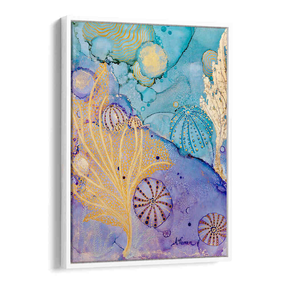Vibrant SEA URCHIN HIDEAWAY, BEACH PAINTINGS bring coastal serenity to your living space with stunning ocean-inspired art.
