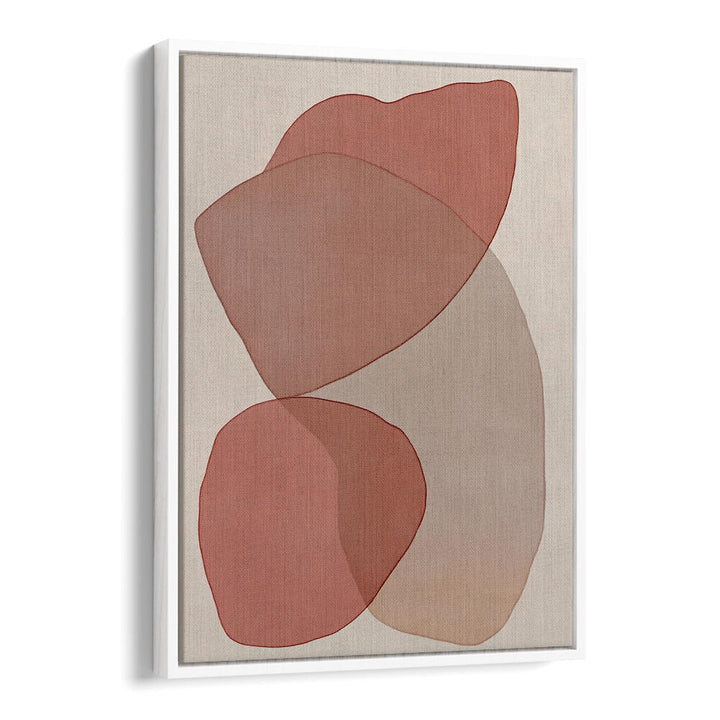 TRANSLUCENT SHAPES IN SOFT PINKS AND REDS , BOHO ART PAINTINGS