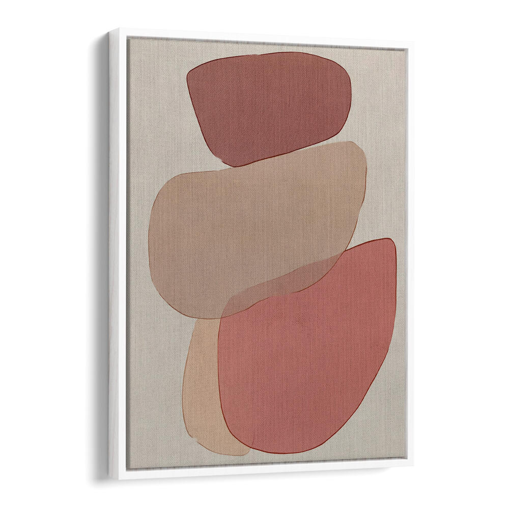 TRANSLUCENT SHAPES IN SOFT PINKS AND REDS II , BOHO ART PAINTINGS