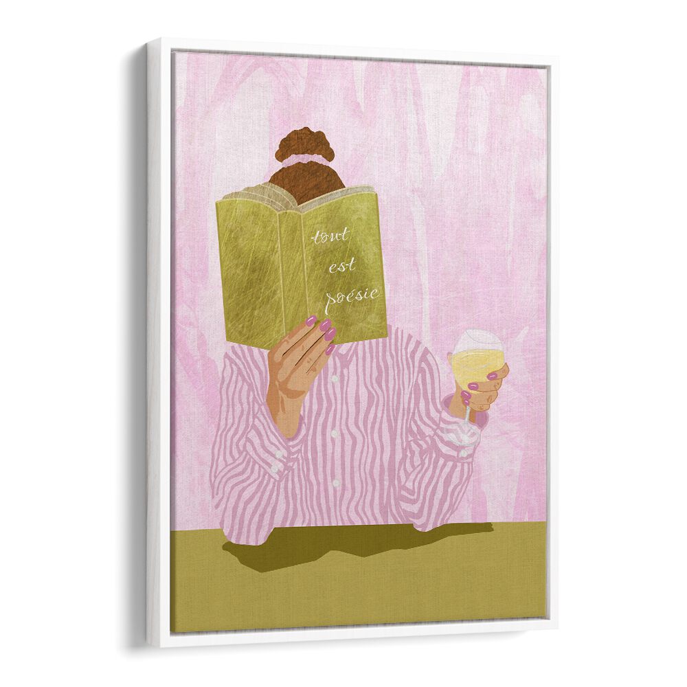Elegant TOUT EST POESIE, FASHION POSTERS featuring a woman reading, perfect for modern home decor.