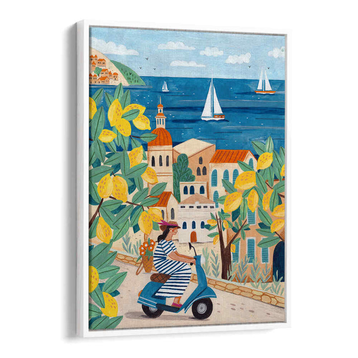 WOMAN ON THE AMALFI COAST , TRAVEL POSTERS