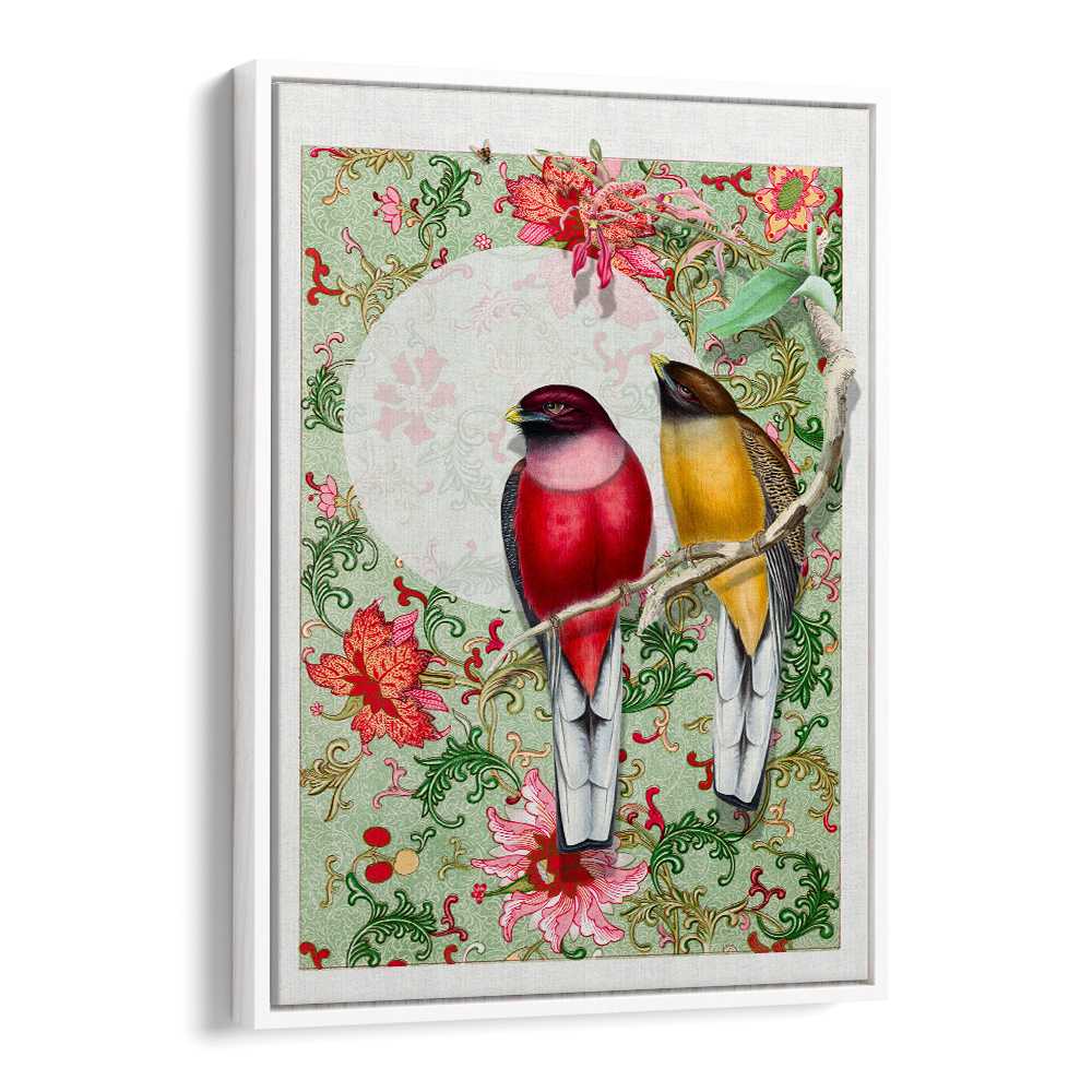 VIBRANT BIRDS FLORAL PATTERN