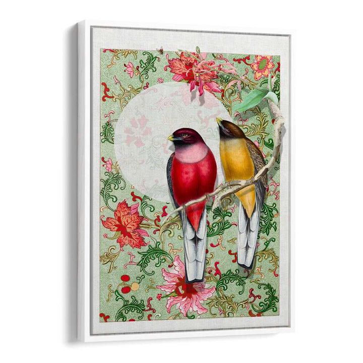VIBRANT BIRDS FLORAL PATTERN