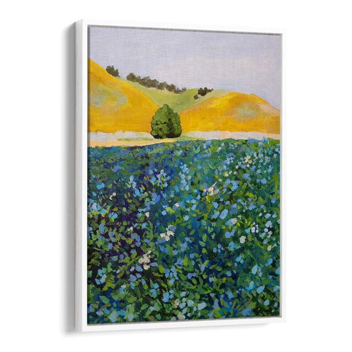 VIBRANT BLUE FLOWER FIELD