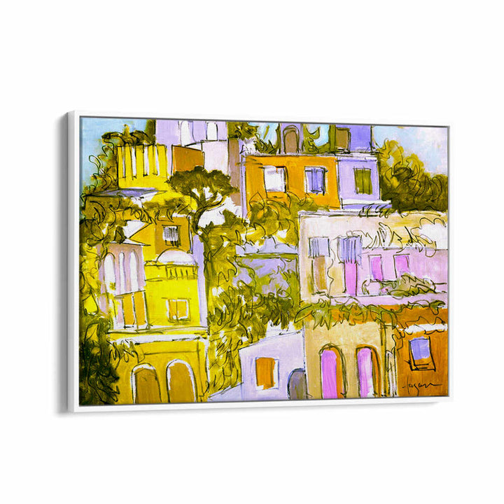 VIBRANT ROOFTOPS , LANDSCAPE PAINTINGS