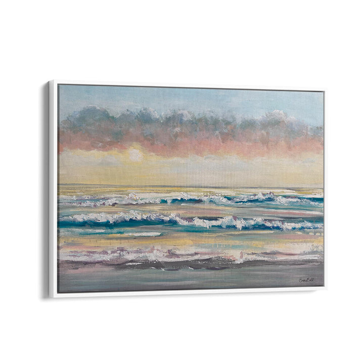 Serene WAVES AT DAWN, BEACH PAINTINGS, perfect for enhancing coastal living and beach cottage decor in your home.