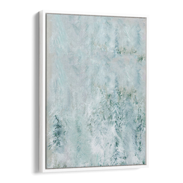 Enchanting WINTER WHITE FOREST I, ABSTRACT PAINTINGS offers serene elegance for your home decor, bringing winter's tranquility.