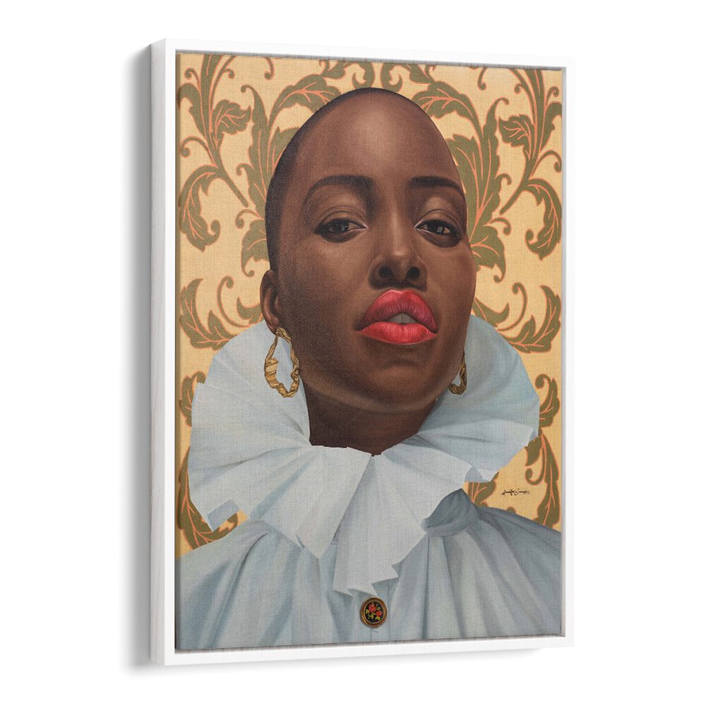 Stunning WOMAN IN BROWN, AFRICAN ART PAINTINGS showcasing the elegance and strength of African womanhood for your decor.