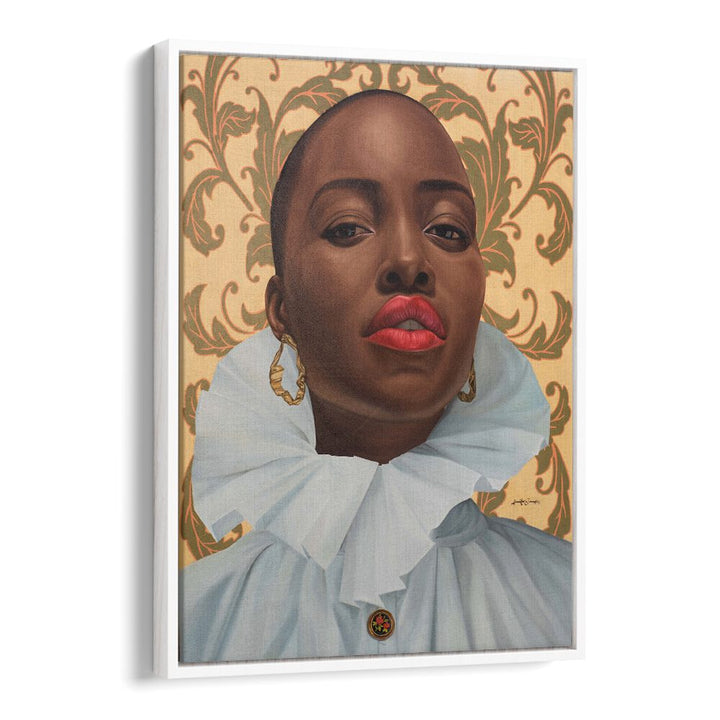 Stunning WOMAN IN BROWN, AFRICAN ART PAINTINGS showcasing the elegance and strength of African womanhood for your decor.