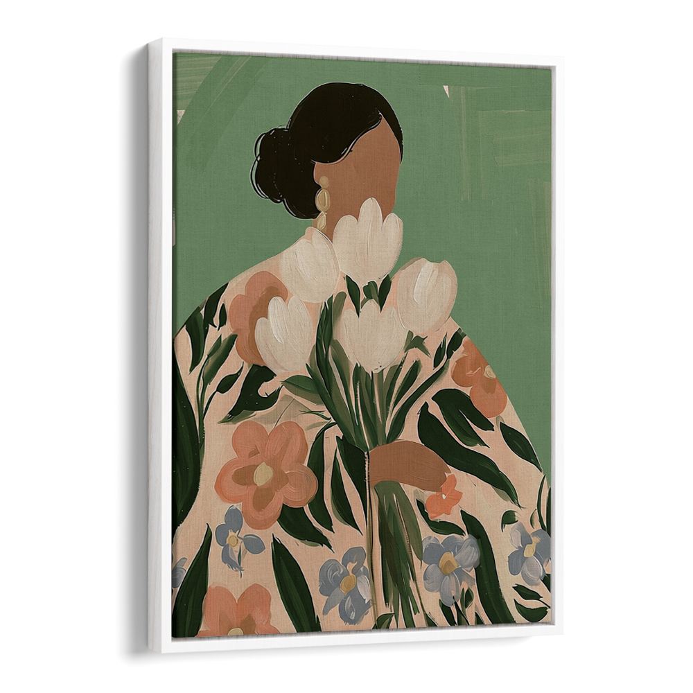 WOMAN WITH TULIPS