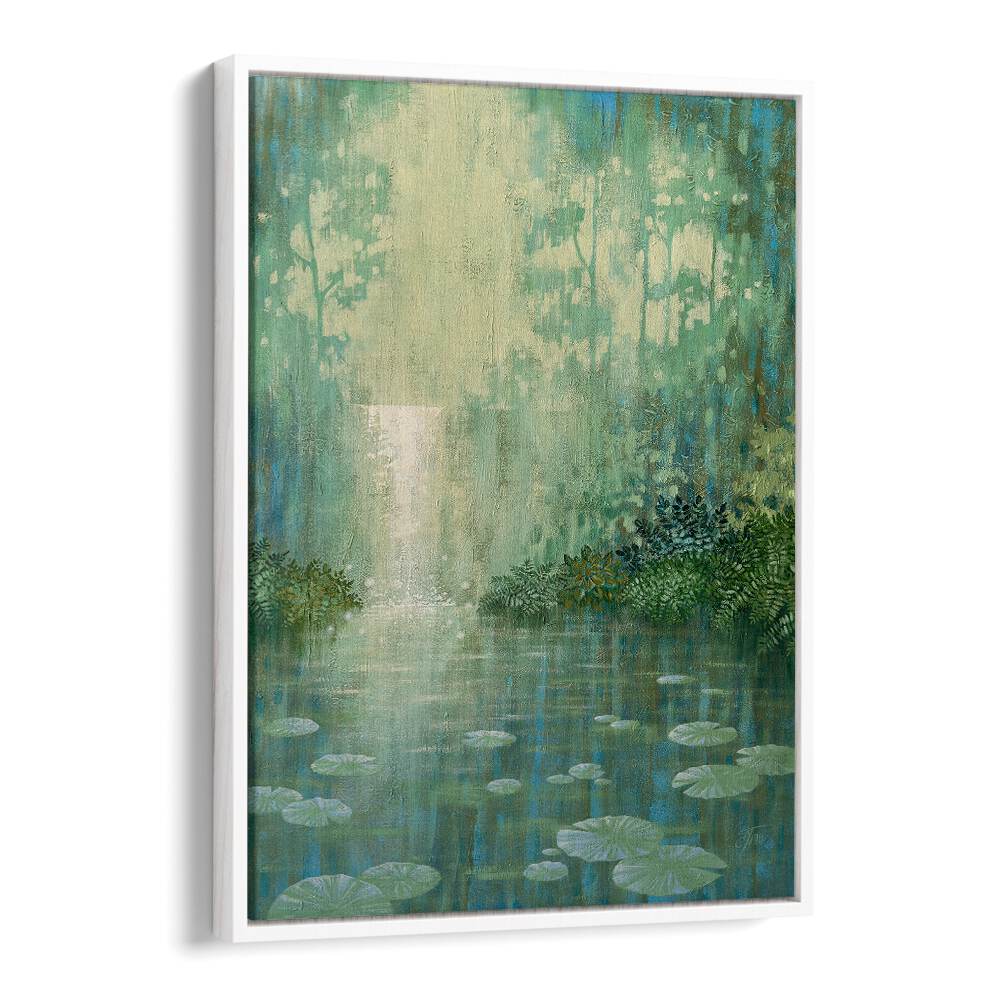 Serene WATERLILY POND, LANDSCAPE PAINTINGS, showcasing tranquil beauty and vibrant waterlilies for your decor.