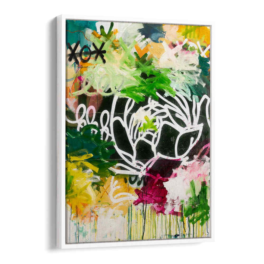 XO GREEN FLOWER , ABSTRACT PAINTINGS