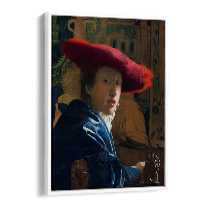 GIRL WITH THE RED HAT , VINTAGE PAINTINGS