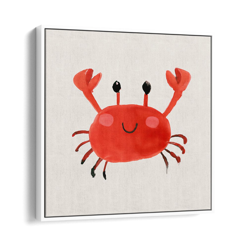 CRABS UP , KIDS ROOM PAINTINGS featuring a cheerful red crab brightening toddlers’ spaces with playful hand-painted art.