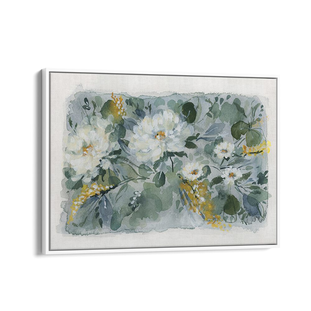Elegant WHITE BOUQUET artwork featuring white blooms and greenery, perfect for enhancing any space.