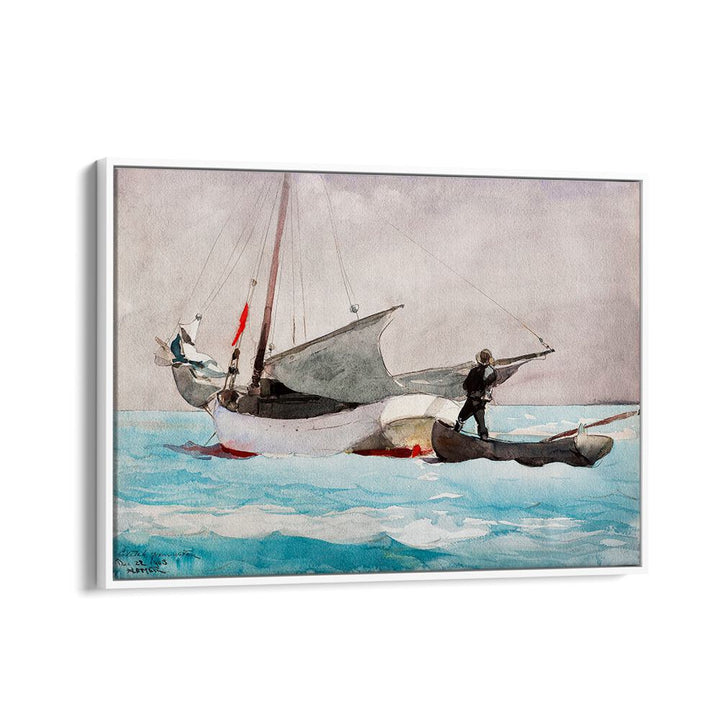 STOWING SAIL (1903) ,  VINTAGE PAINTINGS