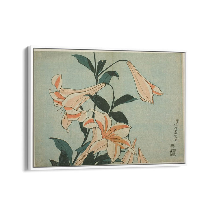 HOKUSAI'S LILIES , VINTAGE PAINTINGS