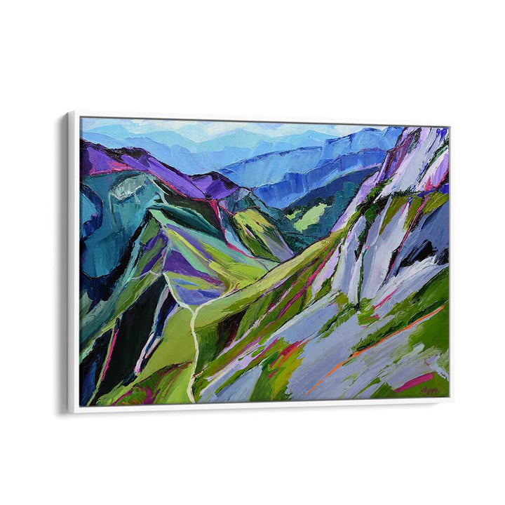 ALPINE TRAIL , LANDSCAPE PAINTINGS