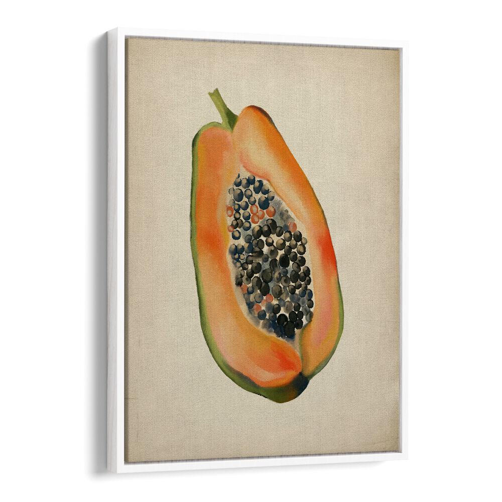 Vintage Fruit - Papaya, kitchen posters showcasing the vibrant colors and rich essence of this tropical delight.