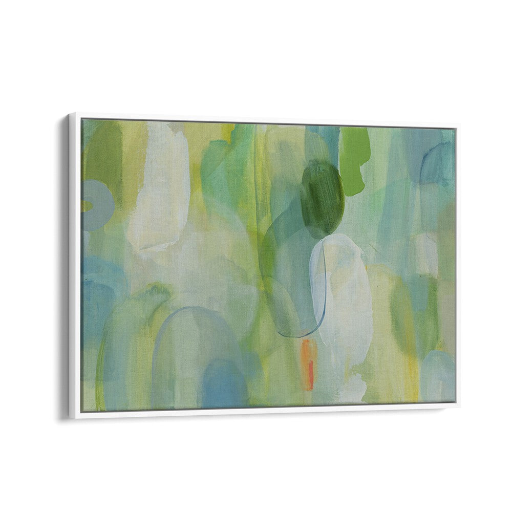 Vibrant GREEN BLUE ABSTRACT painting, perfect for enhancing your space with dynamic abstract expressionism.