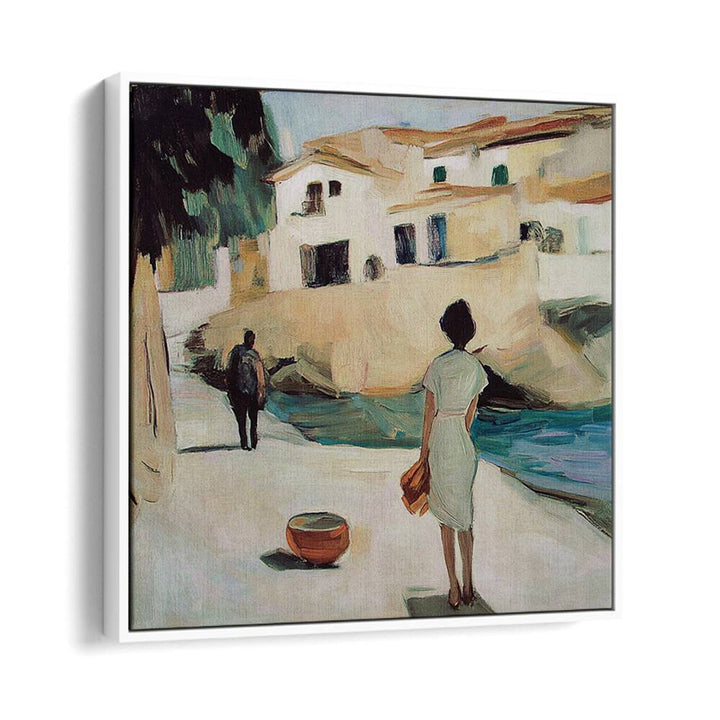 Elegant scene featuring "THE WOMAN IN WHITE" dress, showcasing sophistication and style by White Floater.