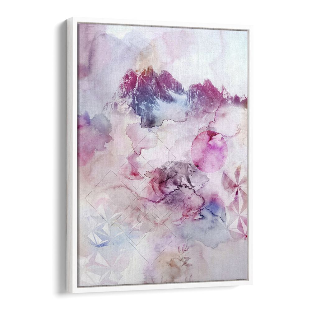 Vibrant DUSK III, ABSTRACT PAINTINGS featuring soft hues and geometric shapes, perfect for any modern decor.