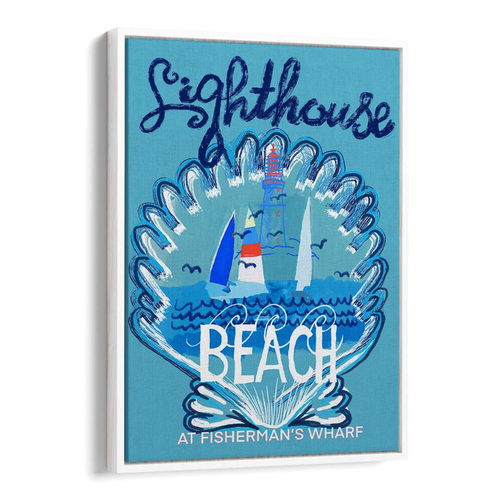 Bright and vibrant LIGHTHOUSE II, BEACH PAINTINGS evoke coastal charm, perfect for beach lovers' home decor.