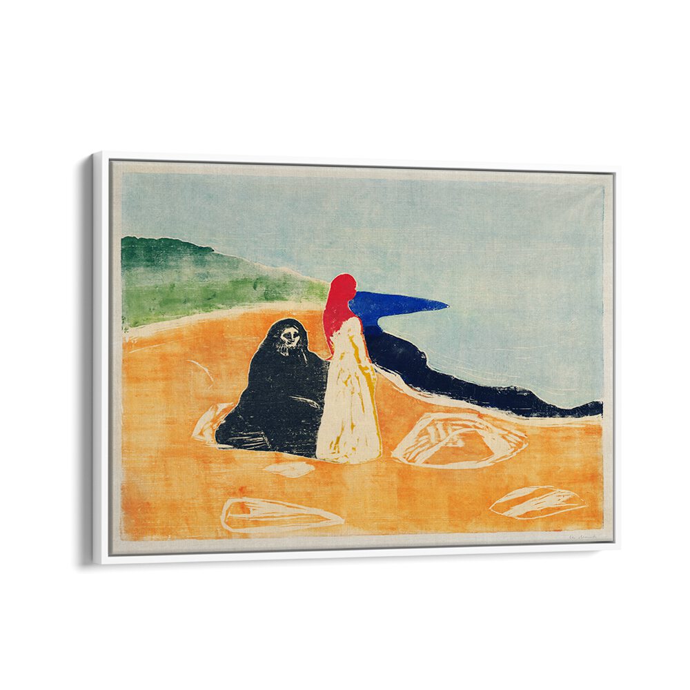 TWO WOMEN ON THE SHORE (1898)  , VINTAGE PAINTINGS