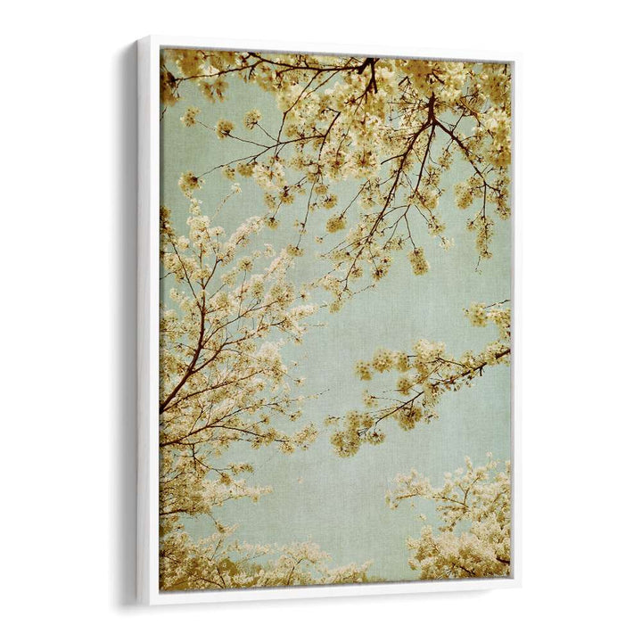 Delicate cherry blossoms adorn the VINTAGE SKY, FLORAL FLOWER PAINTINGS, perfect for transforming your home.