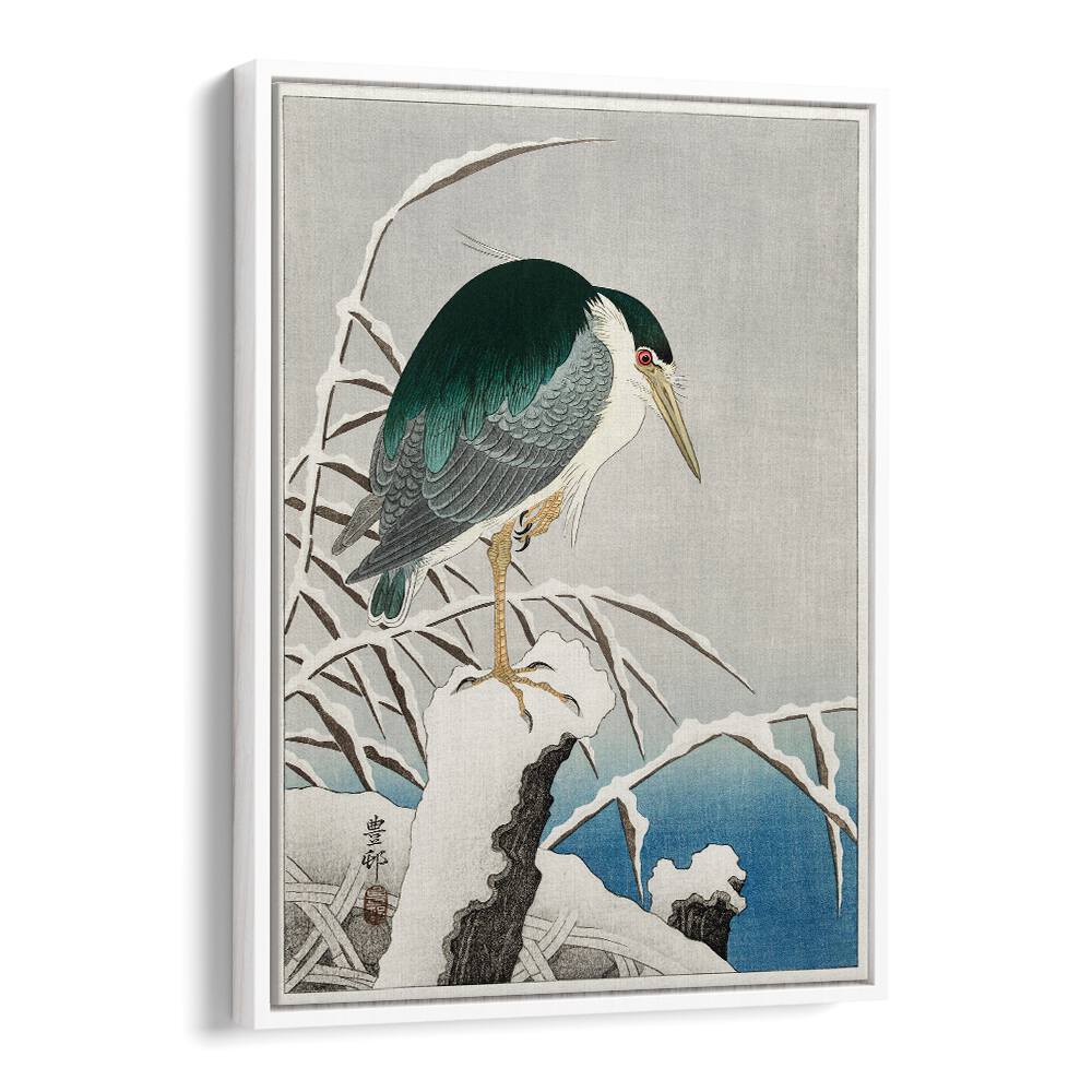 HERON IN SNOW (1920 - 1930)  , JAPANESE PAINTINGS , JAPANESE ART PRINTS