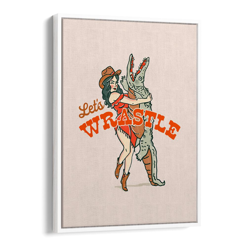 LETS WRASTLE POSTER BY THE WHISKEY GINGER , WALL ART PRINTS