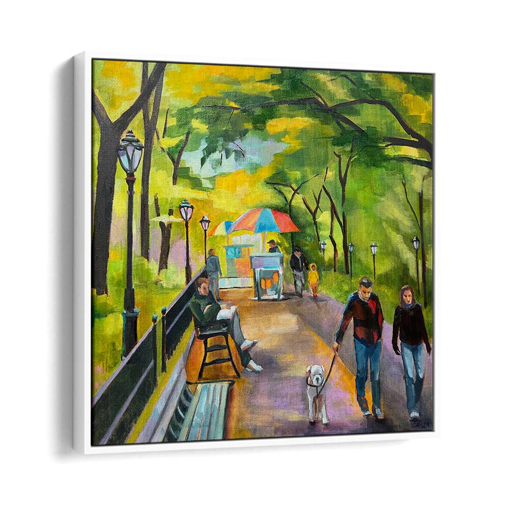 CENTRAL PARK STROLL , LANDSCAPE PAINTINGS