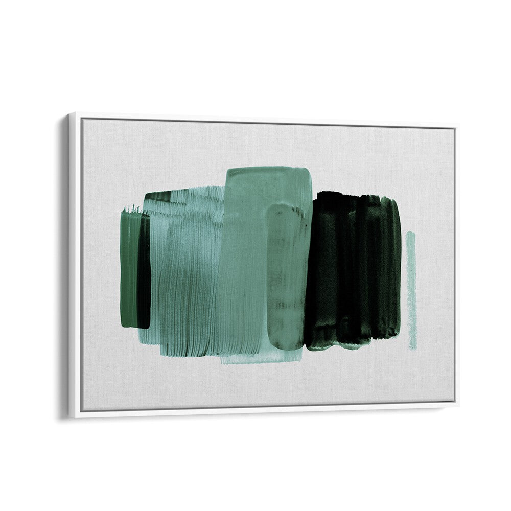 MINIMALISM XVII, ABSTRACT PAINTINGS features elegant brushstrokes in green tones, perfect for modern decor enthusiasts.